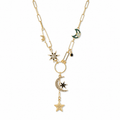 Nightfall Paperclip Charm Necklace