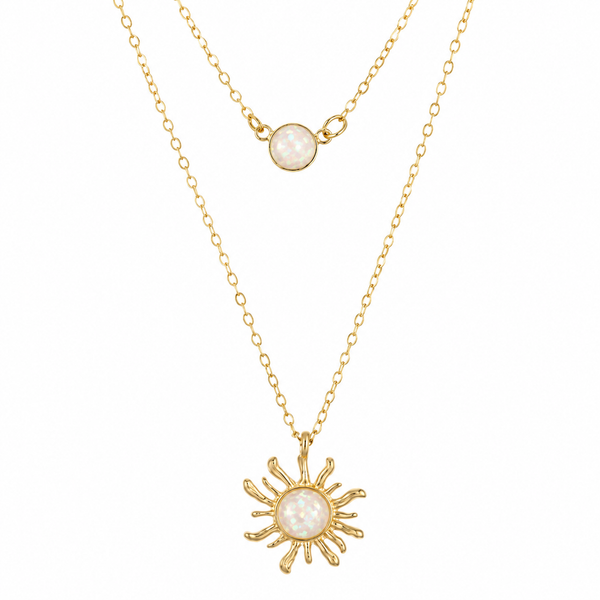 Opal Radiance Layered Necklace