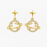 Galaxy Drop Earring 18K Gold Plated