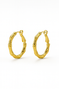 Bamboo Mini Hoop 18k Gold Plated
