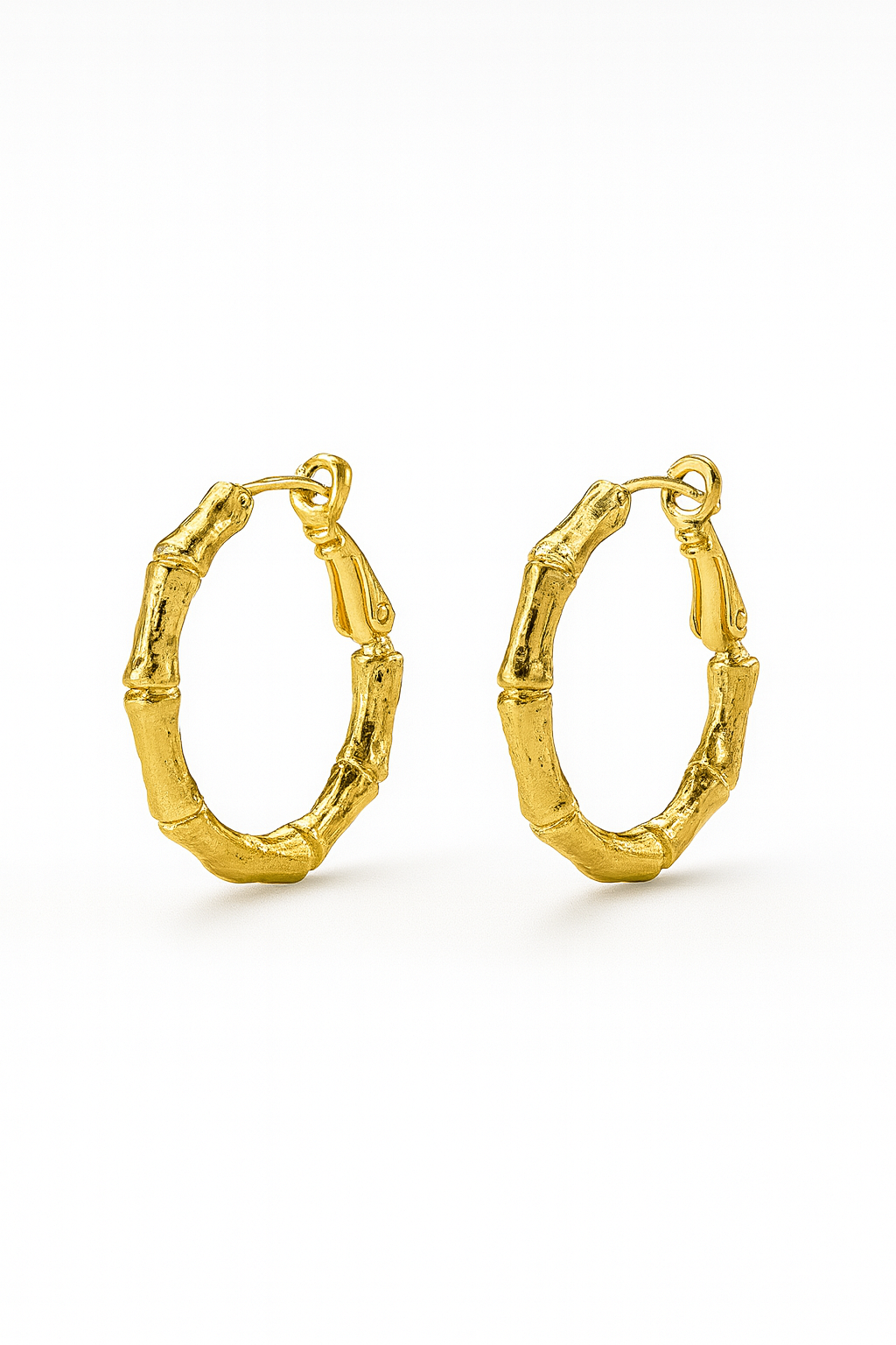 Bamboo Mini Hoop 18k Gold Plated