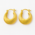 Scallop Hoop 18k Gold Plated