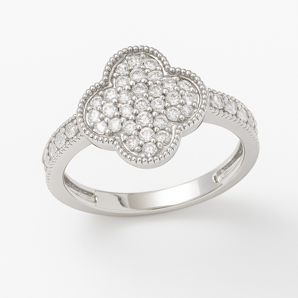 Luxe Clover Statement Ring – Gold or Silver Adjustable Band
