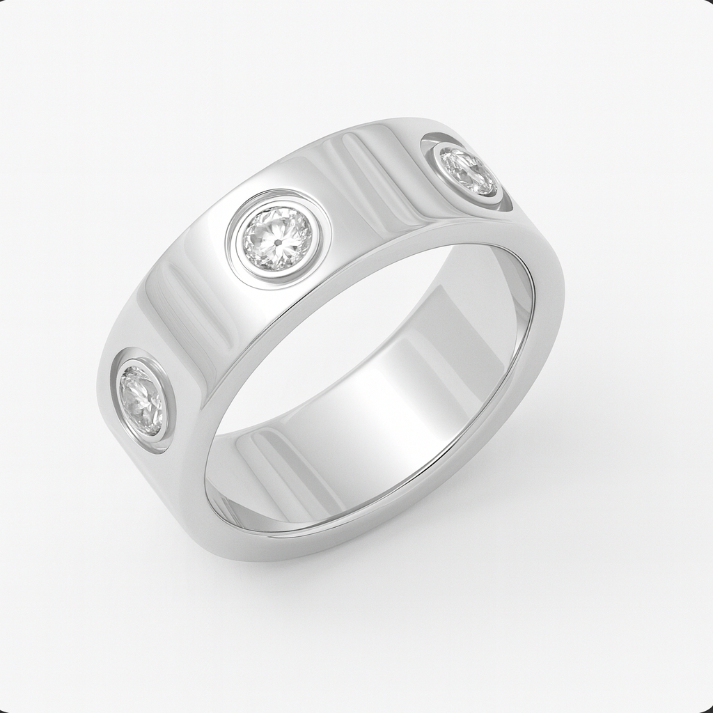 Gold Love Ring 18K Gold Plated