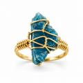 Raw Crystal Wired Ring - Adjustable