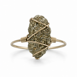 Raw Crystal Wired Ring - Adjustable