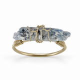 Raw Crystal Wired Ring - Adjustable