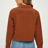 Cropped Brown Corduroy Jacket