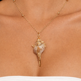 Gold Murex Shell Pendant Necklace