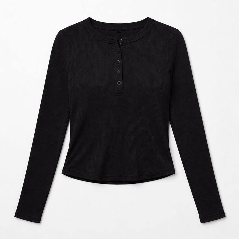 The Everyday Basic - Stretch Henley Longsleeve