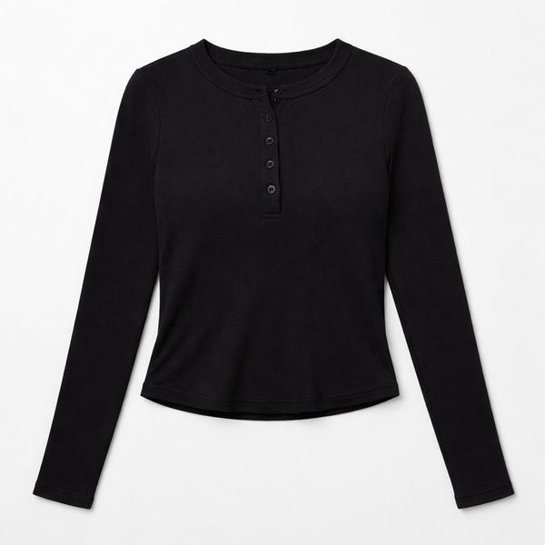 The Everyday Basic - Stretch Henley Longsleeve