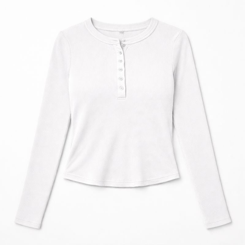 The Everyday Basic - Stretch Henley Longsleeve