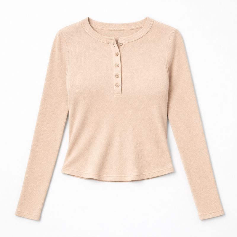 The Everyday Basic - Stretch Henley Longsleeve