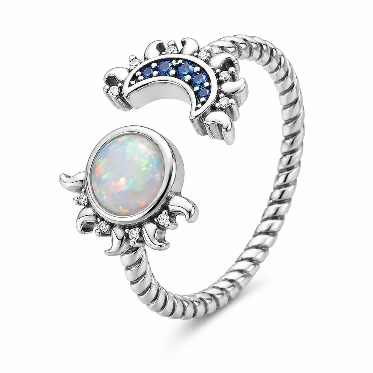 Opal Eclipse Adjustable Ring