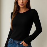 Fuzzy Crew Neck Longsleeve Sweater