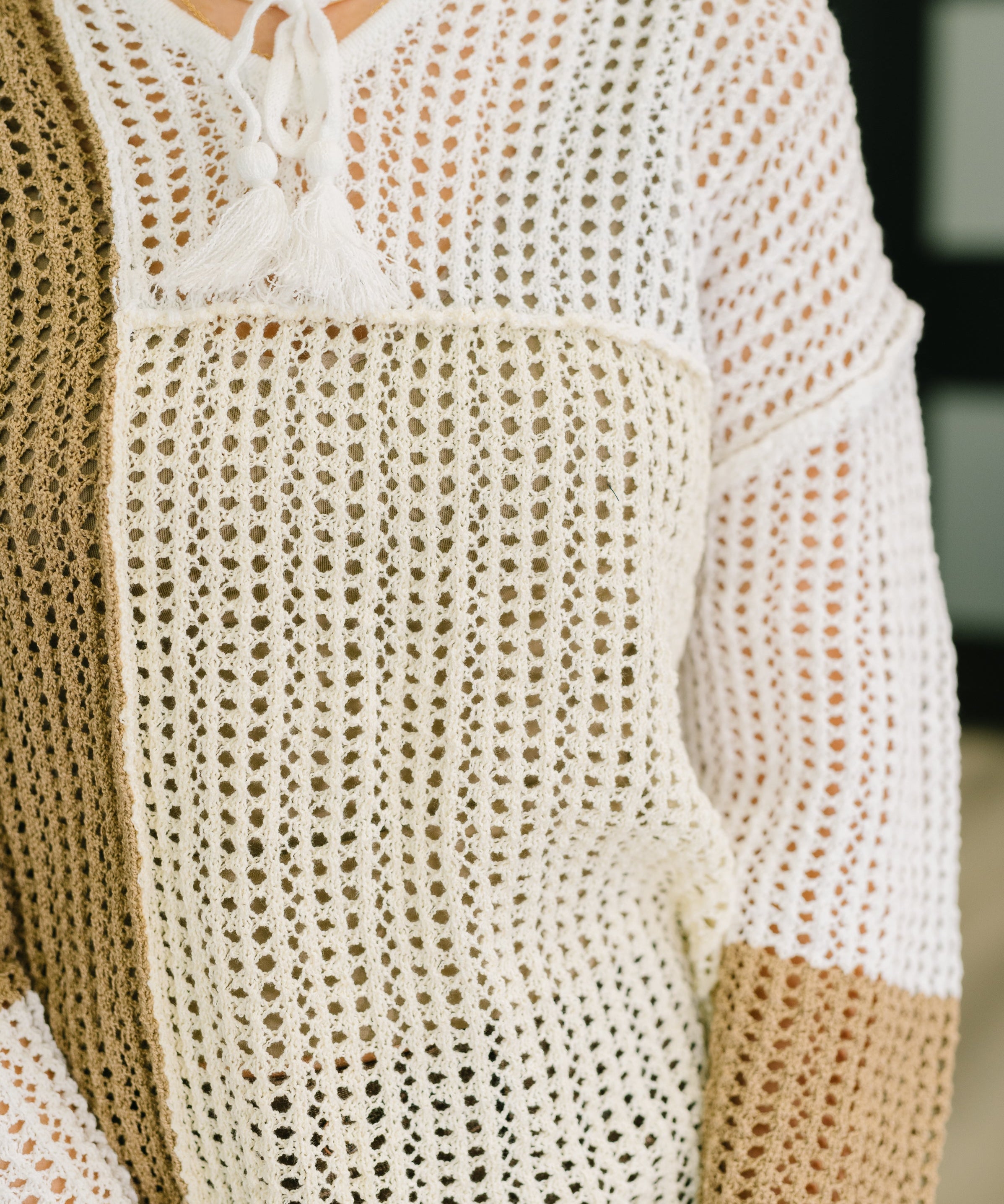 Corner of the Block Loose Knit Sweater