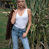 Flare Jean with Bow Tie Graphic Back Pocket