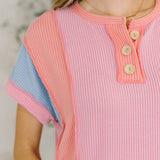 Don't Stop Til' You Get Enough Color Block Top