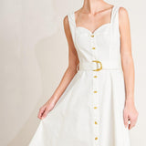 BELLA PORTOFINO WOVEN MIDI DRESS