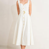 BELLA PORTOFINO WOVEN MIDI DRESS