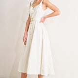 BELLA PORTOFINO WOVEN MIDI DRESS