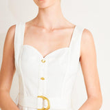 BELLA PORTOFINO WOVEN MIDI DRESS