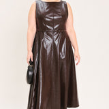Dark Truffle Faux Midi