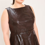 Dark Truffle Faux Midi