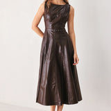Dark Truffle Faux Midi