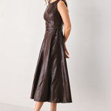 Dark Truffle Faux Midi