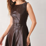 Dark Truffle Faux Midi