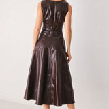 Dark Truffle Faux Midi