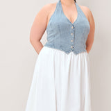 CITY TO COAST WOVEN MIDI DRESS