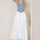 CITY TO COAST WOVEN MIDI DRESS