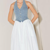 CITY TO COAST WOVEN MIDI DRESS