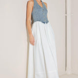 CITY TO COAST WOVEN MIDI DRESS