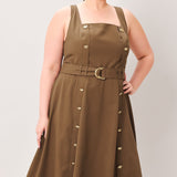 SWEET SIENNA WOVEN MIDI DRESS