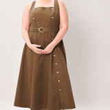 SWEET SIENNA WOVEN MIDI DRESS