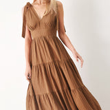 CALM BEAUTY WOVEN MAXI DRESS