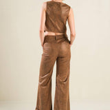 She's From Texas Faux Leather Vest