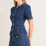 FOREVER STYLISH DENIM TOP