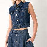 SWEET TALKER DENIM CIRCLE MIDI SKIRT