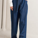RELAXED TAILORED DENIM LOOSE FITTING PANTS