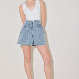 SUNLIT DENIM MOMENT SHORTS