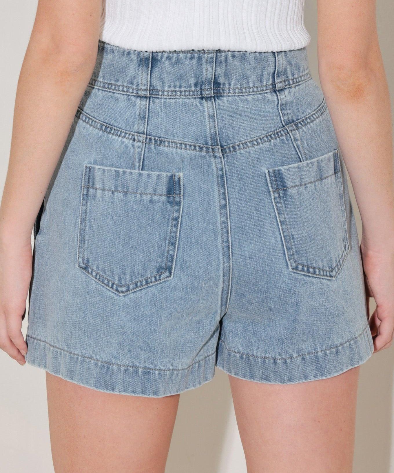 SUNLIT DENIM MOMENT SHORTS
