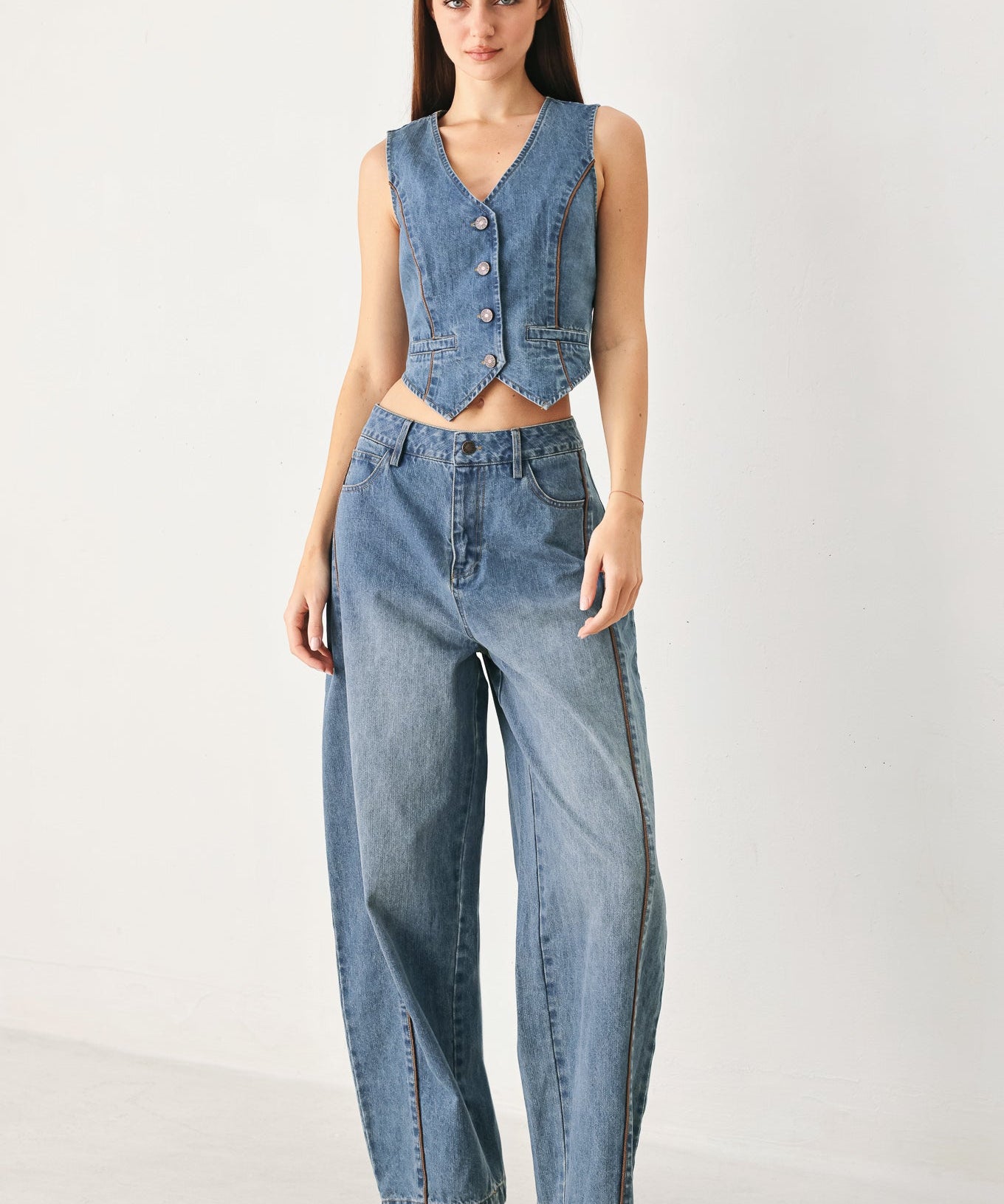 WESTERN MUSE DENIM BALLON PANTS