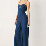 SWEET CHARM DENIM JUMPSUIT