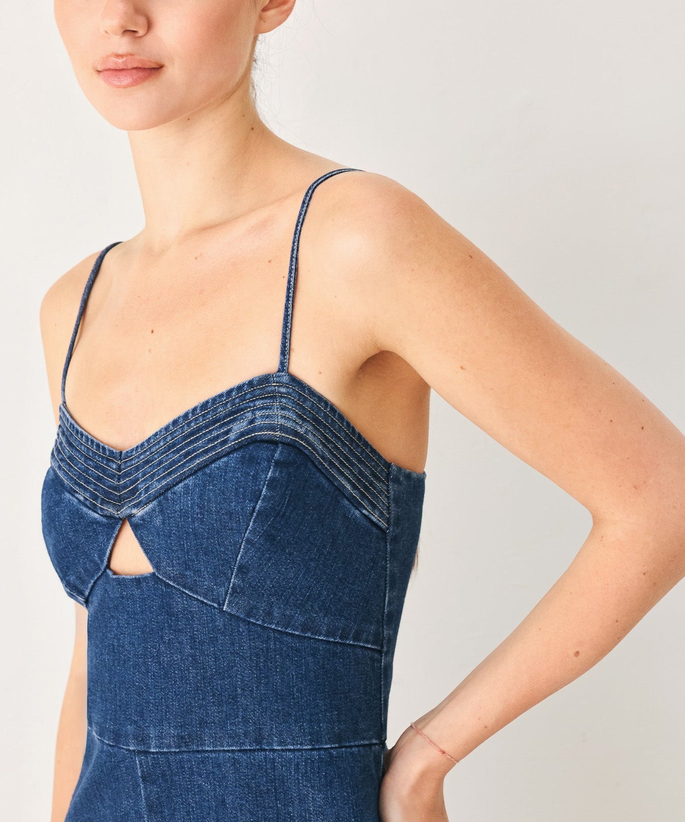 SWEET CHARM DENIM JUMPSUIT