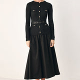 City After Dark Mixed Media Midi
