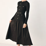 City After Dark Mixed Media Midi